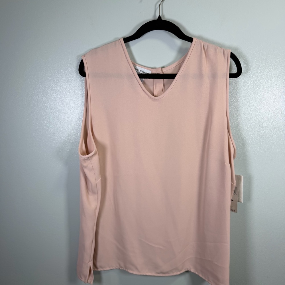 Rena Rowan Vintage Blush Pink Sleeveless Blouse‎ Sz 22W